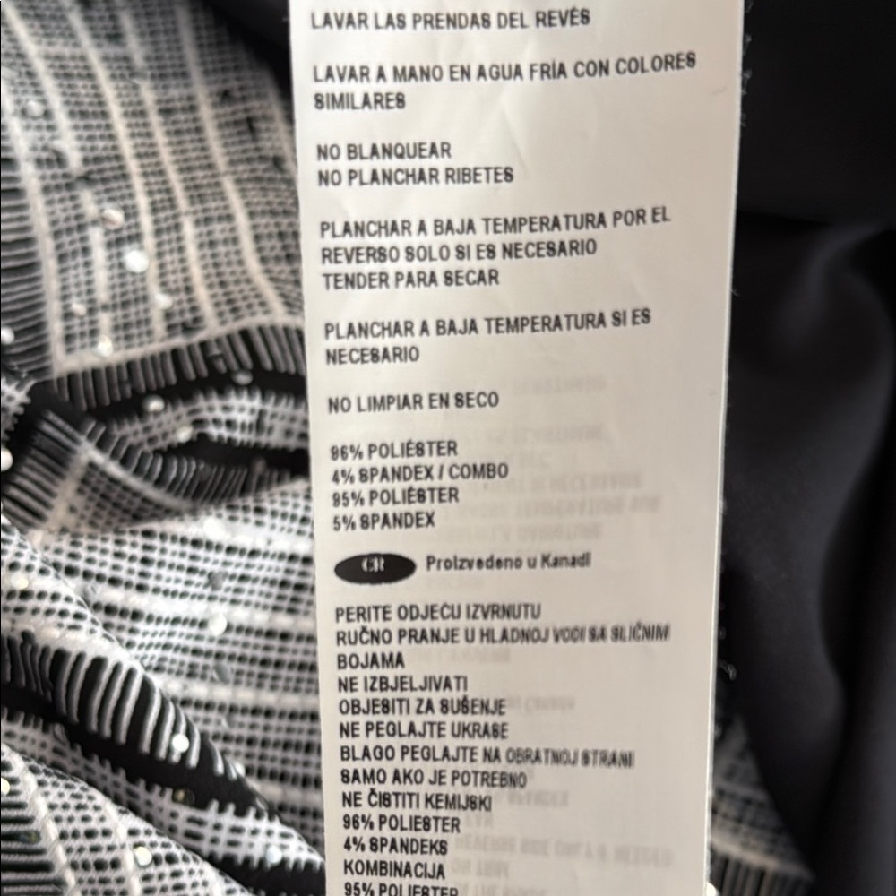 Joseph Ribkoff Women’s 10 Black and White Asymmetrical Tunic Cowl Layered - Picture 7 of 7